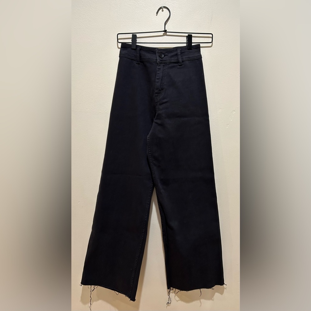Women's Black Wide Leg Jeans - Stylish Flare